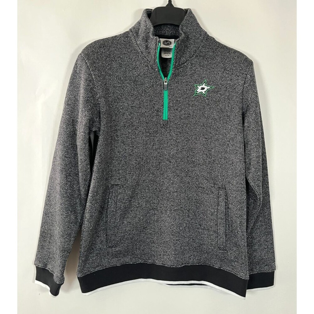 Dallas Stars Pullover Small Gray Fleece 1/4‎ Zip Embroidered Logo Hockey NHL